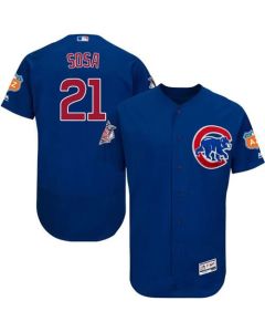 Cubs #21 Sammy Sosa Blue Flexbase Authentic Collection Stitched MLB Jersey