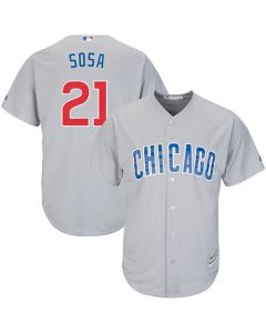 Cubs #21 Sammy Sosa Grey Road Stitched Youth MLB Jersey