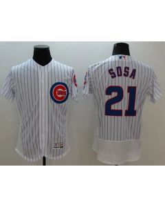 Cubs #21 Sammy Sosa White Flexbase Authentic Collection Stitched MLB Jersey