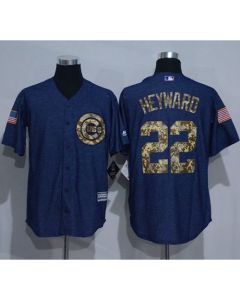 Cubs #22 Jason Heyward Denim Blue Salute to Service Stitched MLB Jersey