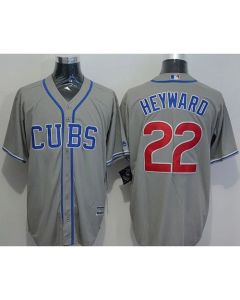 Cubs #22 Jason Heyward Grey New Cool Base Alternate Road Stitched MLB Jersey