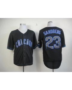 Cubs #23 Ryne Sandberg Black Fashion Stitched MLB Jersey