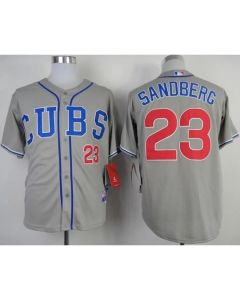 Cubs #23 Ryne Sandberg Grey Alternate Road Cool Base Stitched MLB Jersey