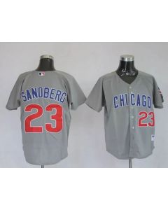 Cubs #23 Ryne Sandberg Stitched Grey MLB Jersey
