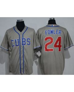 Cubs #24 Dexter Fowler Grey New Cool Base Alternate Road Stitched MLB Jersey