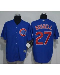 Cubs #27 Addison Russell Blue New Cool Base Stitched MLB Jersey
