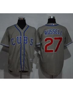 Cubs #27 Addison Russell Grey New Cool Base Alternate Road Stitched MLB Jersey