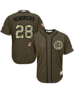 Cubs #28 Kyle Hendricks Green Salute to Service Stitched MLB Jersey