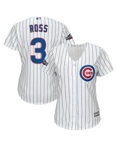 Cubs #3 David Ross White(Blue Strip) Home Women's Stitched MLB Jersey
