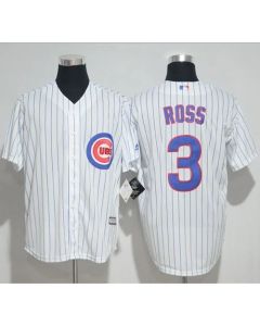 Cubs #3 David Ross White(Blue Strip) New Cool Base Stitched MLB Jersey