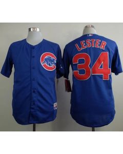Cubs #34 Jon Lester Blue Cool Base Stitched MLB Jersey