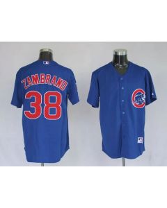 Cubs #38 Carlos Zambrano Stitched Blue MLB Jersey