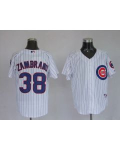 Cubs #38 Carlos Zambrano Stitched White MLB Jersey