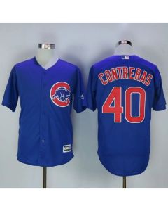 Cubs #40 Willson Contreras Blue New Cool Base Stitched MLB Jersey