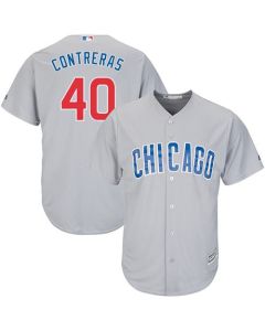 Cubs #40 Willson Contreras Grey Road Stitched Youth MLB Jersey