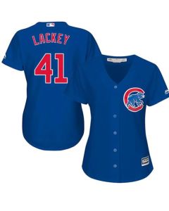 Cubs #41 John Lackey Blue Alternate Women's Stitched MLB Jersey