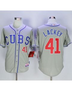 Cubs #41 John Lackey Grey Alternate Road Cool Base Stitched MLB Jersey