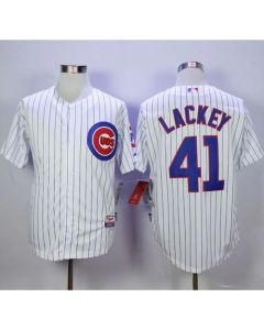 Cubs #41 John Lackey White Cool Base Stitched MLB Jersey