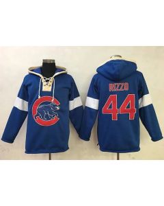 Cubs #44 Anthony Rizzo Blue Pullover MLB Hoodie