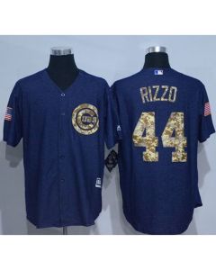 Cubs #44 Anthony Rizzo Denim Blue Salute to Service Stitched MLB Jersey