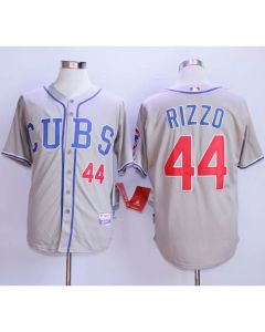 Cubs #44 Anthony Rizzo Grey Alternate Road Cool Base Stitched MLB Jersey
