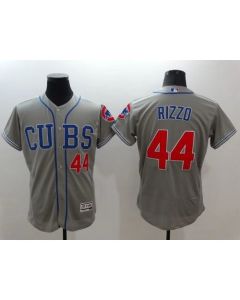 Cubs #44 Anthony Rizzo Grey Flexbase Authentic Collection Alternate Road Stitched MLB Jersey