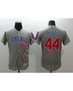 Cubs #44 Anthony Rizzo Grey Flexbase Authentic Collection Road Stitched MLB Jersey