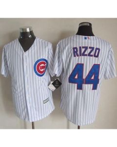 Cubs #44 Anthony Rizzo White Strip New Cool Base Stitched MLB Jersey