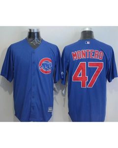 Cubs #47 Miguel Montero Blue New Cool Base Stitched MLB Jersey