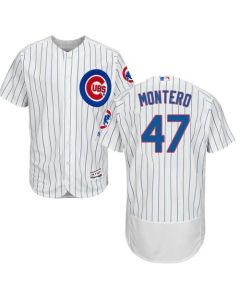 Cubs #47 Miguel Montero White Flexbase Authentic Collection Stitched MLB Jersey