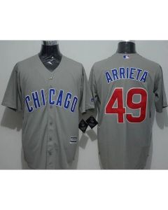 Cubs #49 Jake Arrieta Grey New Cool Base Stitched MLB Jersey