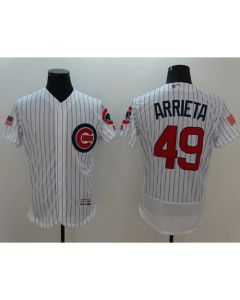 Cubs #49 Jake Arrieta White Fashion Stars & Stripes Flexbase Authentic Stitched MLB Jersey