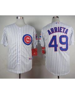 Cubs #49 Jake Arrieta White Home Cool Base Stitched MLB Jersey