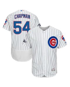 Cubs #54 Aroldis Chapman White Flexbase Authentic Collection Stitched MLB Jersey