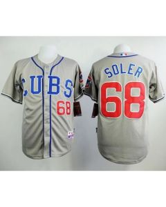 Cubs #68 Jorge Soler Grey Alternate Road Cool Base Stitched MLB Jersey