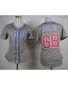 Cubs #68 Jorge Soler Grey Alternate Road Women's Stitched MLB Jersey
