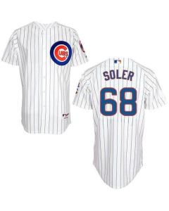 Cubs #68 Jorge Soler White Home Cool Base Stitched MLB Jersey