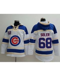 Cubs #68 Jorge Soler White Sawyer Hooded Sweatshirt MLB Hoodie