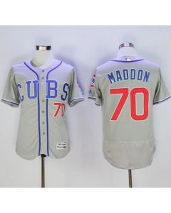 Cubs #70 Joe Maddon Grey Flexbase Authentic Collection Alternate Road Stitched MLB Jersey
