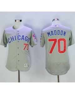 Cubs #70 Joe Maddon Grey Flexbase Authentic Collection Road Stitched MLB Jersey