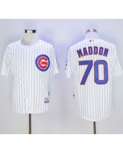 Cubs #70 Joe Maddon White(Blue Strip) Cool Base Stitched MLB Jersey