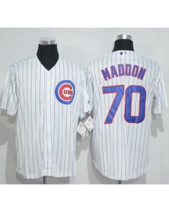Cubs #70 Joe Maddon White(Blue Strip) New Cool Base Stitched MLB Jersey