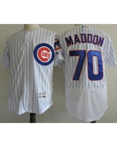 Cubs #70 Joe Maddon White Flexbase Authentic Collection Stitched MLB Jersey