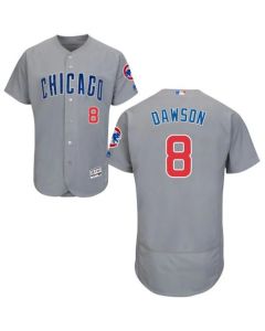 Cubs #8 Andre Dawson Grey Flexbase Authentic Collection Road Stitched MLB Jersey