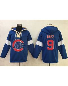 Cubs #9 Javier Baez Blue Pullover MLB Hoodie