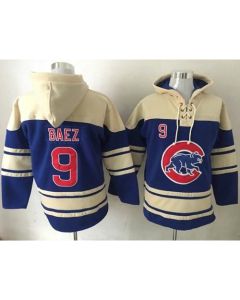 Cubs #9 Javier Baez Blue Sawyer Hooded Sweatshirt MLB Hoodie