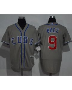Cubs #9 Javier Baez Grey New Cool Base Alternate Road Stitched MLB Jersey