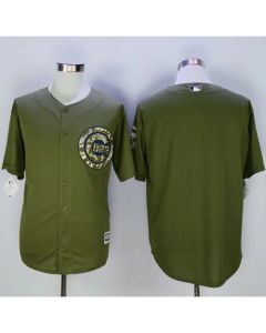 Cubs Blank Green Camo New Cool Base Stitched MLB Jersey
