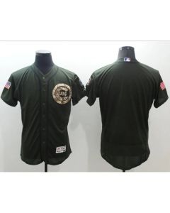 Cubs Blank Green Flexbase Authentic Collection Salute to Service Stitched MLB Jersey