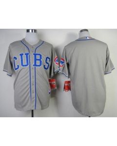 Cubs Blank Grey Alternate Road Cool Base Stitched MLB Jersey